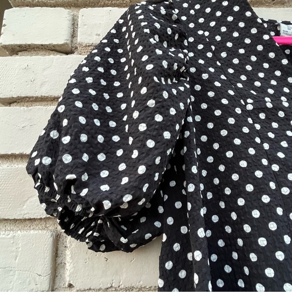 Baum und Pferdgarten Azalia Polka Dot Short Puff-Sleeve Shift Dress - EU Size 34 - Picture 4 of 8